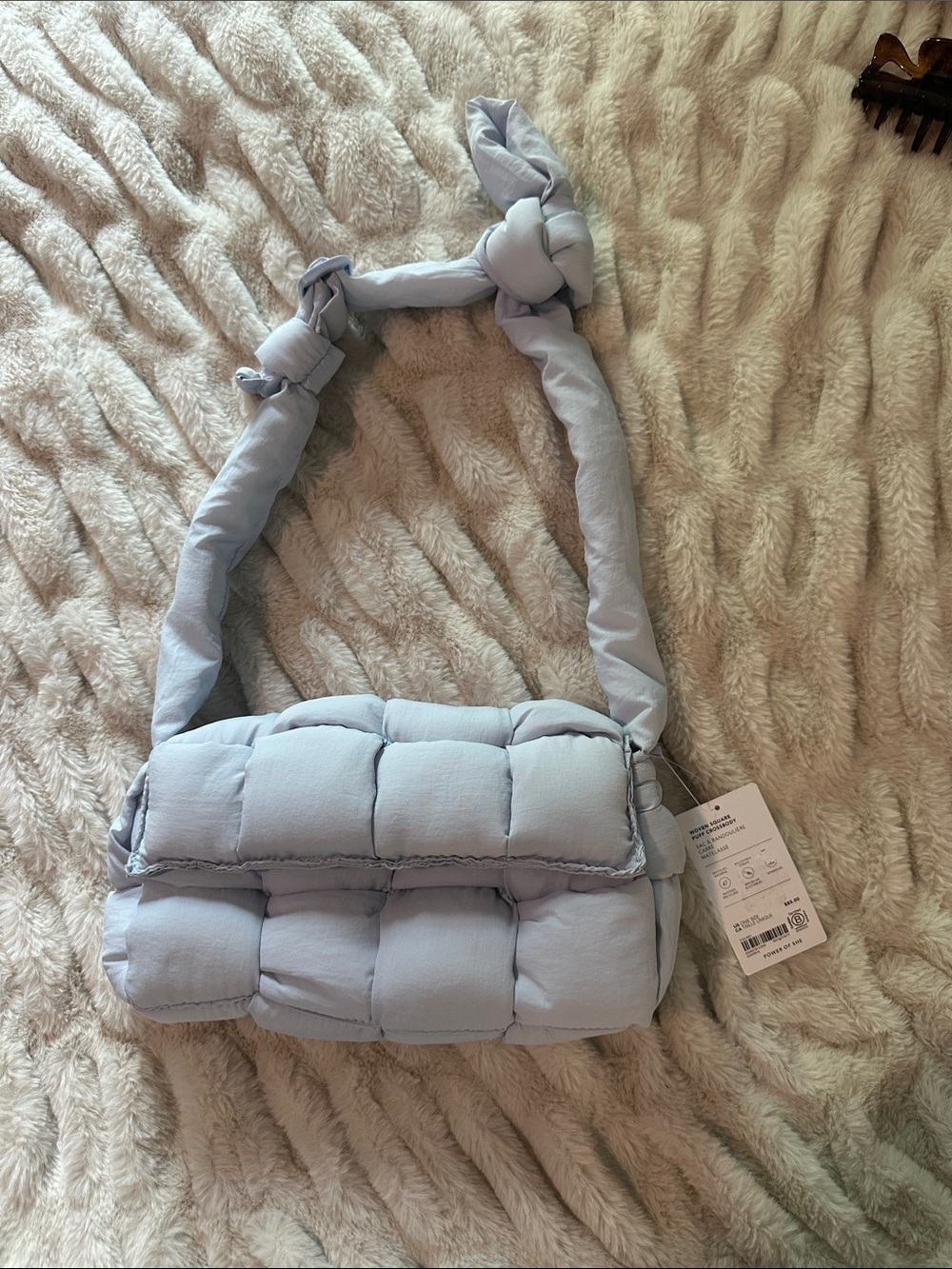 Athleta Woven Square Puff Crossbody Purse